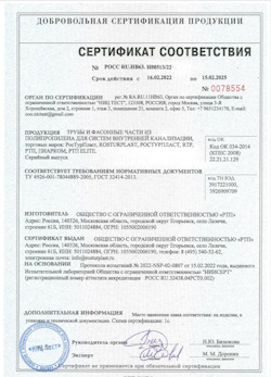 15.11.2024 Улан-Удэ - Трубы и фасонные части из полипропилена для внутренней канализации